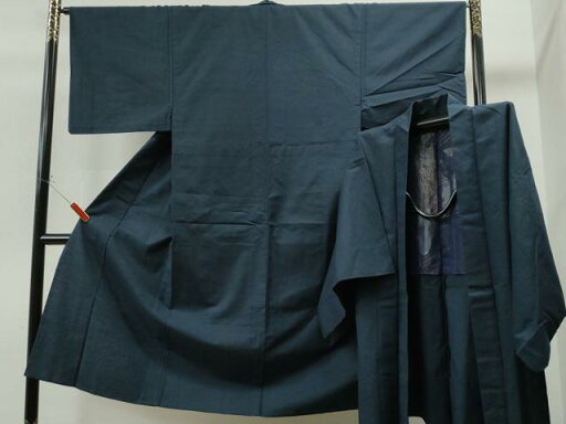 平和屋着物■男性 紬 アンサンブル 紺地 正絹 逸品 CAAM0330yc 平和屋着物■男性 紬 アンサンブル 紺地 正絹 逸品 CAAM0330yc