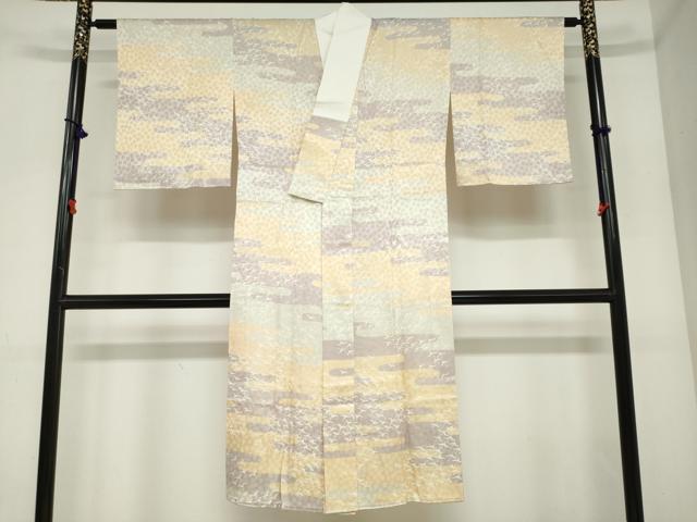 Kimono - 平和屋着物●長襦袢　無双仕立て　エ霞飛鶴文　正絹　逸品　DABC2479ud