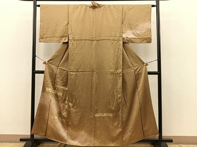 平和屋着物■訪問着 駒刺繍 横段草花文 暈し染め 金彩 正絹 逸品 BAAO7867hz