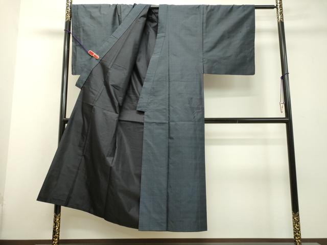 平和屋着物●男性　本場大島紬　アンサンブル　長襦袢セット（無双仕立て）　80亀甲　総詰め　正絹　逸品　DAAU0619tw