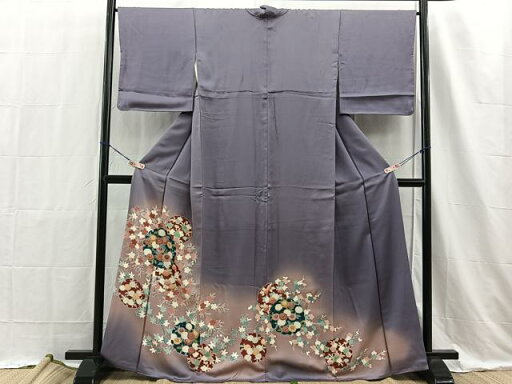 平和屋着物■色留訪問着 雪輪花文 暈し染め 金彩 正絹 逸品 BAAO7899hz 平和屋着物■色留訪問着 雪輪花文 暈し染め 金彩 正絹 逸品 BAAO7899hz