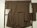 平和屋着物■男性 鉄黒色 アンサンブル 正絹 逸品 CAAK3536ev