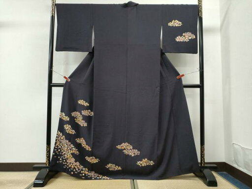 平和屋着物●訪問着 飛鶴宝尽くし吉祥松竹梅花文 金彩 正絹 逸品 CAAU1833yc 平和屋着物●訪問着 飛鶴宝尽くし吉祥松竹梅花文 金彩 正絹 逸品 CAAU1833yc