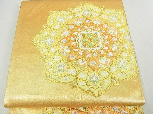 平和屋着物■六通柄袋帯 正倉院花文 金銀糸 逸品 DAAD3702sf 平和屋着物■六通柄袋帯 正倉院花文 金銀糸 逸品 DAAD3702sf
