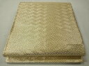 平和屋着物◎全通柄袋帯 紗綾形地文 金糸 正絹 逸品 CAAI3926ku
