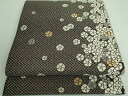 平和屋本店■極上 キモノデザイナー 斉藤上太郎 全通柄袋帯 舞花文 金糸 逸品 DZAA6547kh5