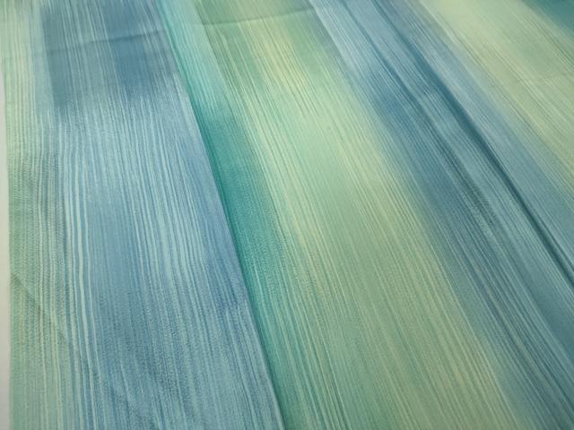 平和屋本店■極上　男性　小紋　単衣　間道　暈し染め　反端付き　逸品　未使用　DZAA6575kh5