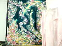 平和屋本店■極上 振袖・長襦袢(無双仕立て・半衿刺繍)セット 辻が花 暈し染め 金彩 銀通し地 逸品 DZAA6609kh5
