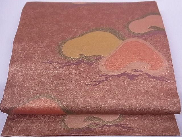 Other - 平和屋着物■六通柄袋帯　枝松文　正絹　逸品　A-br6037