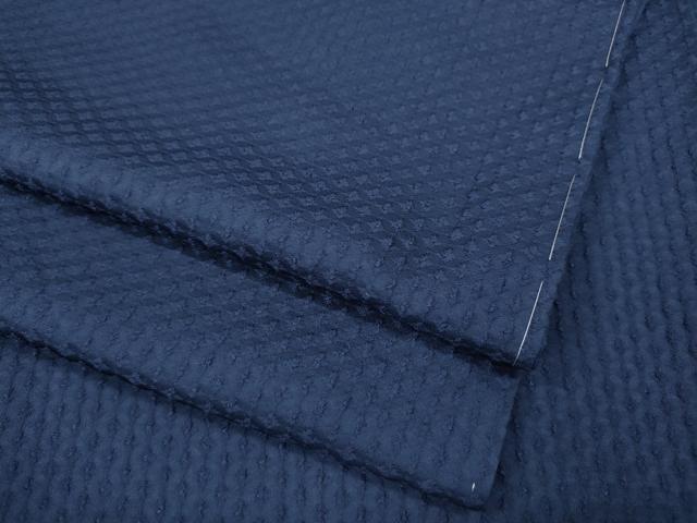 平和屋着物●上質な色無地　霞地紋　深縹色　正絹　逸品　未使用　CABA1883ut