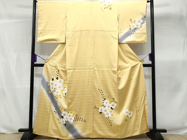 平和屋着物■訪問着　草花文　暈し染め　金彩　正絹　逸品　CABB3829fb
