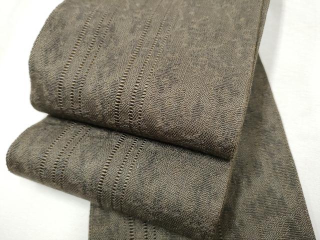 平和屋着物●男性　本場筑前博多織　角帯　霞文　正絹　逸品　CABF8511hy