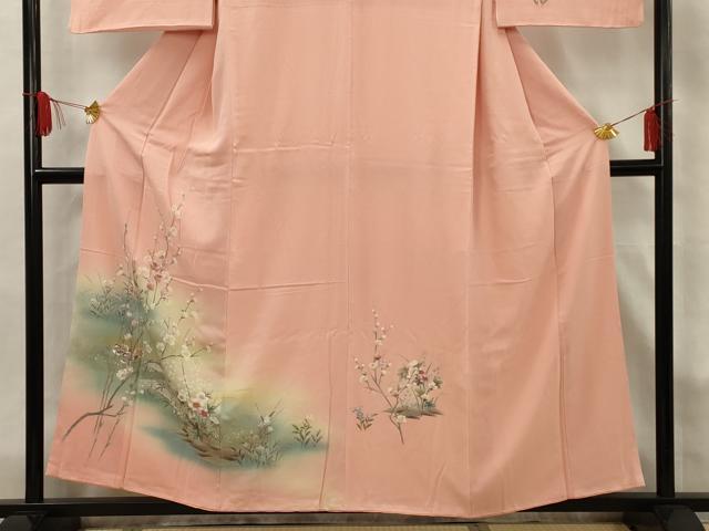 平和屋着物■訪問着　鴛鴦枝花文　暈し染め　金彩　正絹　逸品　AAAS6439ru