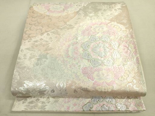 平和屋着物●六通柄袋帯 唐織 正倉院花文 銀糸 逸品 DAAJ3792jm 平和屋着物●六通柄袋帯 唐織 正倉院花文 銀糸 逸品 DAAJ3792jm