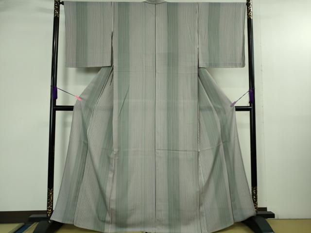 Full-Length Under-Kimono - 平和屋着物＊極上　夏物　小紋　絽　縞　逸品　未使用　DZAB3796kh6