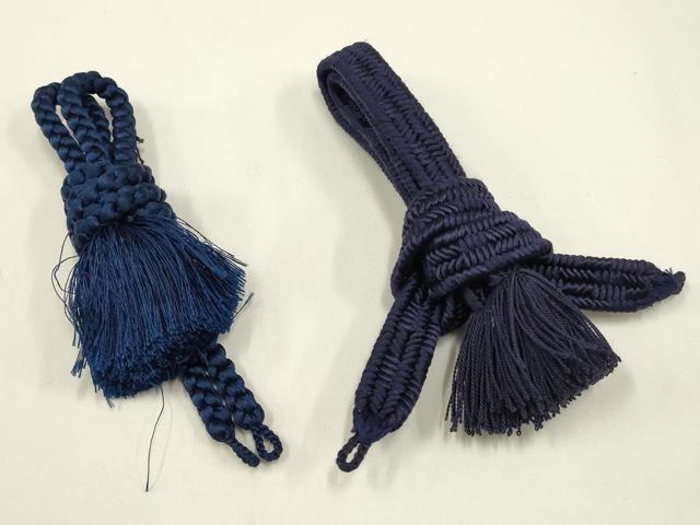 平和屋着物▼男性　和装小物　羽織紐まとめて10点　夏物　紺・白・黒・茶　逸品　AABB7064ay