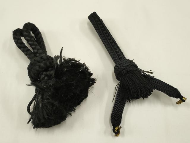 平和屋着物▼男性　和装小物　羽織紐まとめて10点　夏物　紺・白・黒・茶　逸品　AABB7064ay
