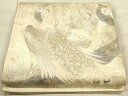 平和屋着物◎太鼓柄袋帯 刺繍 孔雀松文 金銀糸 引箔 正絹 逸品 CAAU1372ft