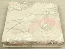 平和屋着物◎六通柄袋帯 唐織 孔雀花文 銀糸 正絹 逸品 CAAU1376ft