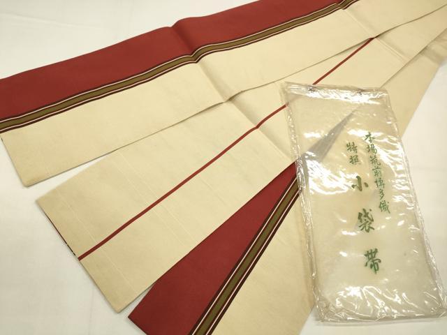 ■■■　サイズ　■■■ 長さ 346cm 幅 15cm程 ■■■　商品詳細　■■■ 【正絹】 詳細に関しましては、画像をご確認ください。 本場筑前博多織は、 福岡県福岡市博多区やその周辺で生産される絹織物です。 仏具のひとつである独鈷、華皿...