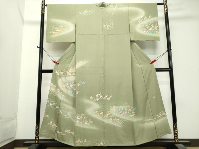平和屋着物■訪問着 草花文 暈し染め 正絹 逸品 DAAJ2270ud