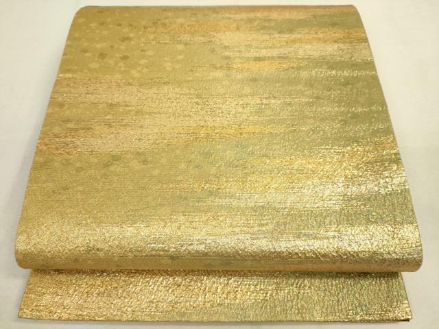 平和屋着物●六通柄袋帯　霞文　金糸　正絹　逸品　DAAJ3825jm