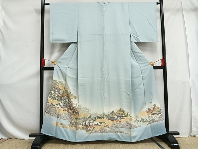 平和屋着物■豪華色留袖　作家物　刺繍　人物風景文　寿光織　金銀糸　さが美扱い　正絹　逸品　BAAS1059es