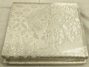 平和屋着物◎六通柄袋帯 裂取吉祥花文 銀糸 正絹 逸品 CAAT5177ft