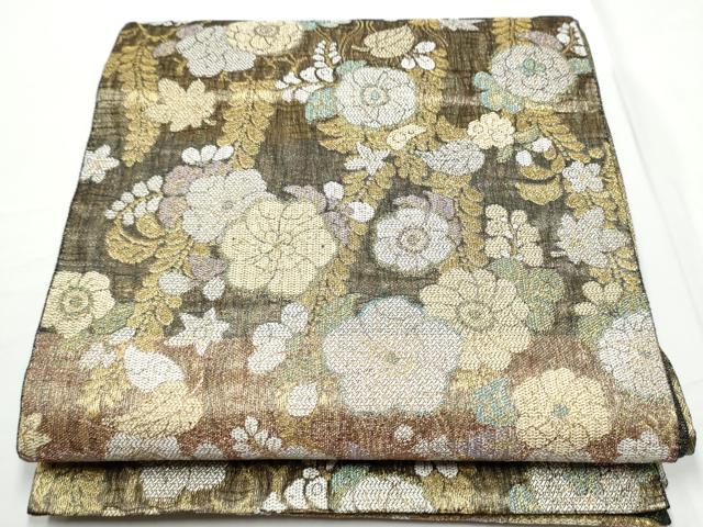 Rakuten - 平和屋着物▽六通柄袋帯　スリーシーズン　春夏秋　櫛織　辻が花　金銀糸　正絹　逸品　CABE4635hy