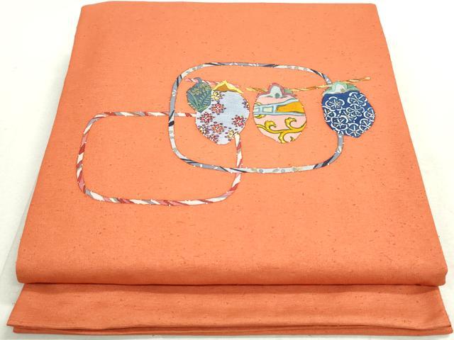 平和屋着物◎太鼓柄袋帯　紬地　成り物　金彩　正絹　逸品　DAAT2302qa