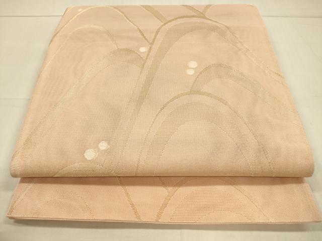 平和屋着物＊夏物 六通柄袋帯 抽象文様 金糸 正絹 逸品 DAAT7434cm
