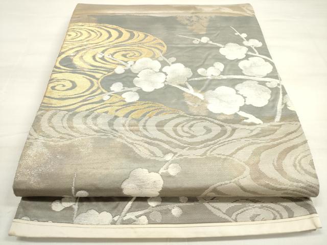 ■■■　サイズ　■■■ 長さ 412cm 幅 30.5cm程 ■■■　商品詳細　■■■ 【正絹】 詳細に関しましては、画像をご確認ください。 大変上質な逸品になります。 お安く出品致しますので、是非この機会にいかがでしょうか？ ※手先未かがりですが着用には問題ありません。 ■■■　注意事項　■■■ ■モニター発色の具合により色合いが異なる場合がございます。 ■寸法は多少の誤差が生じる場合がございますのでご了承ください。 ■縫込みの長さが左右非対称の場合は短い部分を記載しております。 左右非対称であってもご返品・お値引き等の保証は出来かねますので、ご了承の上ご購入をお願い致します。 ■シミ等のチェックには注意を払っておりますが、見落としがある場合もございますし、個人の見解も様々ですので神経質な方のご購入はお控えください。 ■箪笥に入っておりました着物や帯なので畳みシワや匂いがあるものもございます。 ■お休みは基本的に土日祝となりますが、その他臨時でお休みする場合がございますのでご了承ください。 ■商品の発送は平日のみの発送となります。 ■夜間と土曜、日曜日はお問い合わせの回答が遅れる場合がございます。 ■当店では、お直し、紋入れ、お手入れ等は承っておりません。 ■生地の状態（ヤケ、経年劣化等）によってはサイズ直しが出来ない場合がございます。 その点もどうかご了承のうえ、ご購入をお願いいたします。 ■弊社で取り扱う商品は一点ものにつき、時期や在庫状況に応じて金額が変更となる場合がございます。 ■検針は行っておりません。予めご了承いただきますようお願いいたします。 ■【洗える着物】と記載のある商品におきましては、商品お届け後に洗濯を行ってしまってからのご返品にはご対応しかねます。 念の為、専門店でのお手入れをお願いいたします。 ■着物のサイズ目安は下記を参考ください↓ ＜女性着物＞　お端折り次第で＋5cm　−1cmが着用可能サイズ 　例）身丈170cmの場合、身長160cm〜175cm ＜男性着物＞　身丈＋約25cm〜27cm程が適応身長 　例）身丈155cmの場合、身長180〜182cm