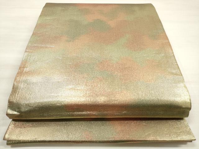 其它 - 平和屋着物◎佐賀錦　全通柄袋帯　霞文　金糸　正絹　逸品　DABE8230xg