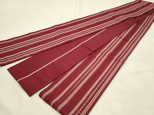 平和屋の平和屋着物◎本場筑前博多織　半幅帯　献上　正絹　逸品　DABH2920qp｜アングル2
