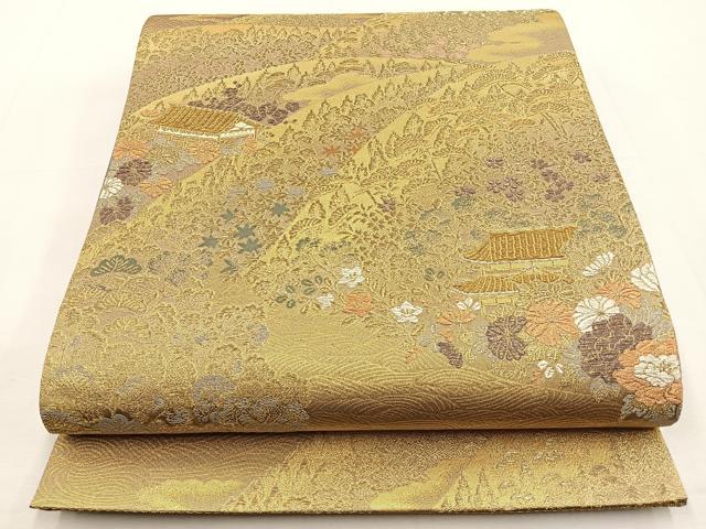 平和屋着物◎六通柄袋帯　京の散策　金銀糸　正絹　逸品　BAAT9912hj