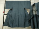 平和屋着物●男性 お召 アンサンブル 亀甲絣 正絹 逸品 AAAO1273ck