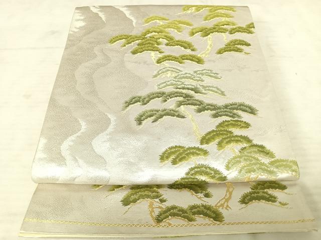 平和屋着物◎六通柄袋帯　枝松文　金銀糸　正絹　逸品　AAAV8704yx