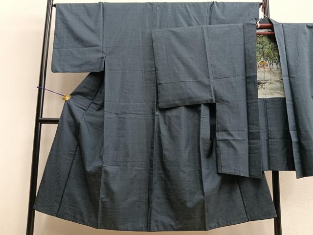 平和屋着物■男性 本場大島紬 アンサンブル 絣文様 正絹 逸品 BAAN5030ev