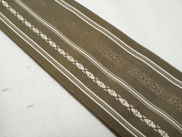 平和屋着物◎男性　本場筑前博多織　角帯　献上　正絹　逸品　CAAZ4747fb