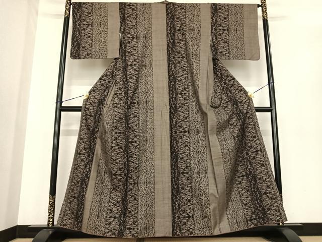 平和屋着物●本場大島紬 カタス9マルキ 笹竹間道 正絹 逸品 AABF0220fy