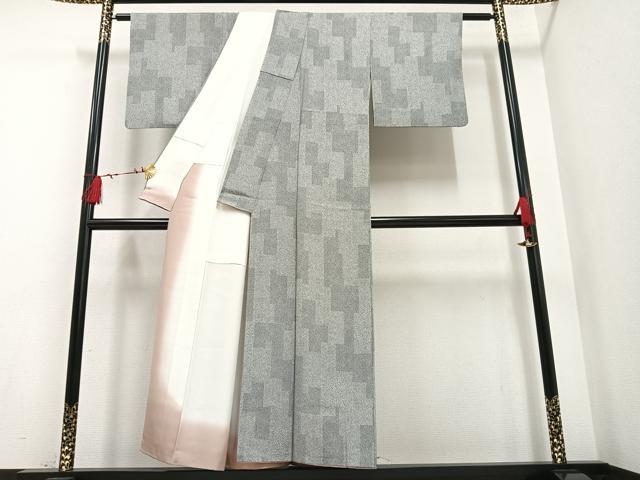 平和屋着物●上質な小紋　変わり間道　正絹　逸品　AAAR5744ph