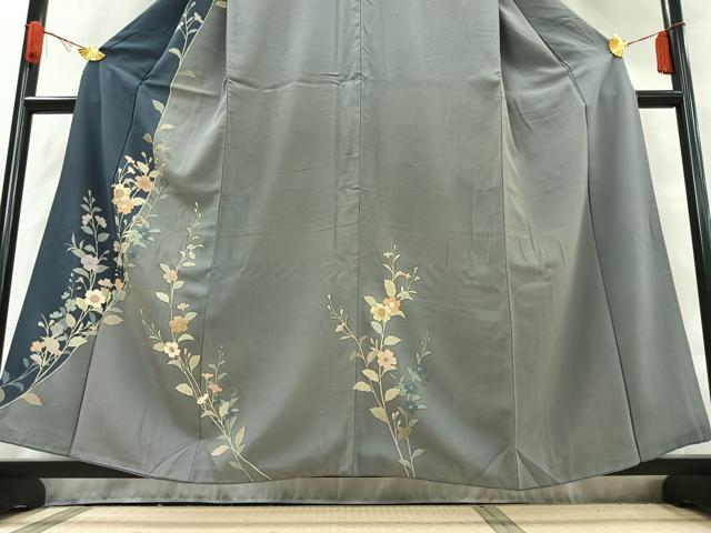 平和屋着物■訪問着　草花文　金彩　正絹　逸品　AAAS3170jh