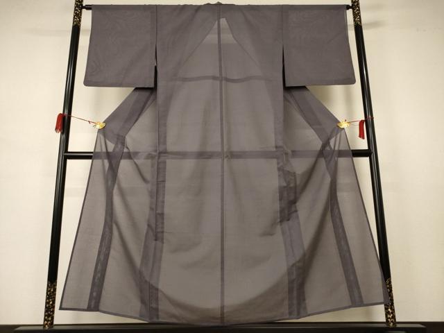 Summer Wear - 平和屋着物＊夏物　小紋　紗　正絹　逸品　AABB2485jd