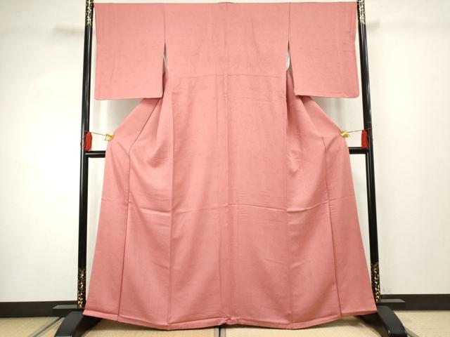 平和屋着物●上質な色無地　花唐草地紋　桃色　正絹　逸品　AABF4232cs heiwaya-11051426 平和屋 サンプル画像2
