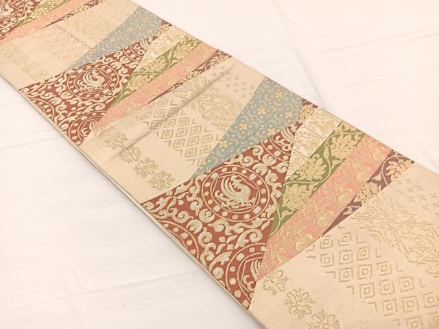 平和屋の平和屋着物◎六通柄袋帯 鳳凰切嵌花兎 金銀糸 正絹 逸品 BAAW7948hv｜アングル2