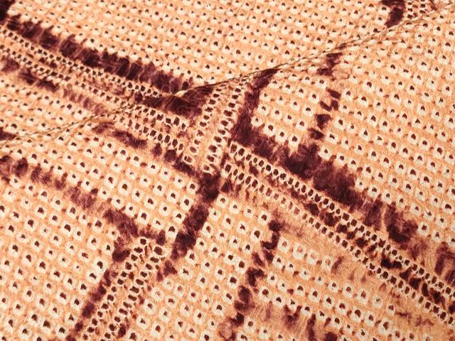 平和屋着物■上質な小紋　総絞り　幾何学文様　正絹　逸品　CAAW2572in