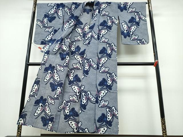 平和屋の平和屋着物∴夏物 浴衣 舞蝶文 綿 逸品 CABD2590ng｜アングル3