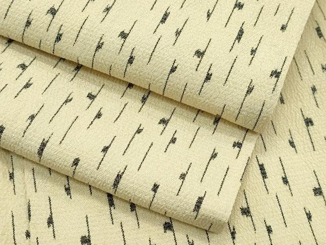 Kimono - 平和屋着物▽本塩沢　単衣　幾何学文様　正絹　逸品　CABF4553rv