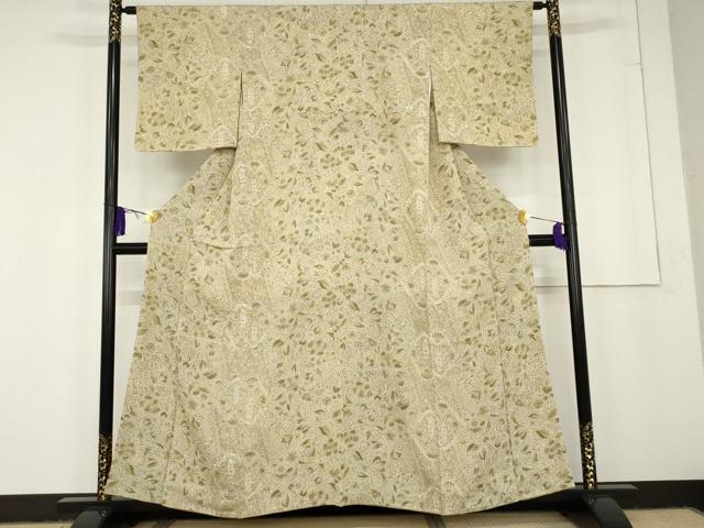 平和屋着物■上質な小紋 更紗花文 正絹 逸品 未使用 AAAQ2509cs