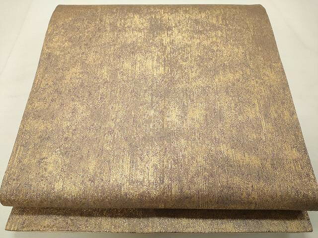 平和屋着物◎全通柄袋帯　霞文　金糸　正絹　逸品　CAAU0975yk